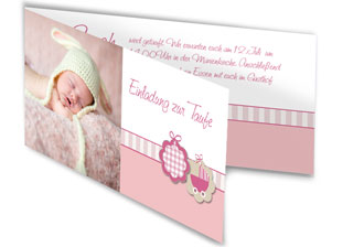 Einladungskarten zur Taufe selbst gestalten.