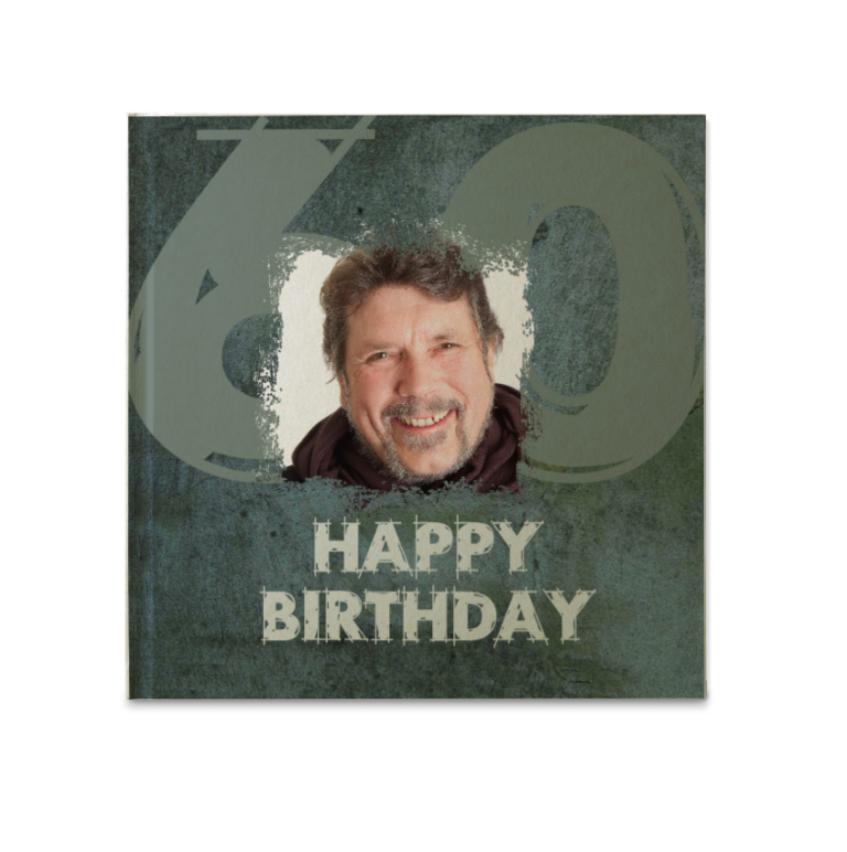 Geburtstags-Fotobuch Cover Rustikal