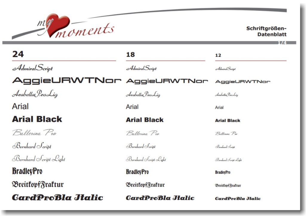 Fotobuch Tipp Schriftenmuster