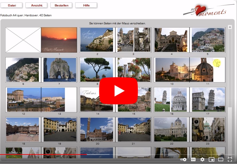 Fotobuch Aktion Tipp Seitenstruktur