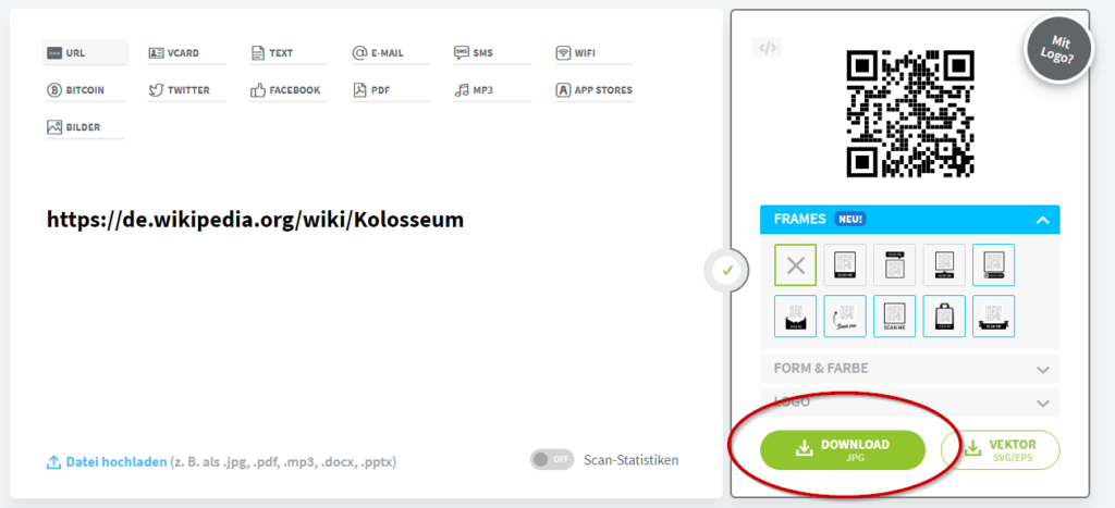 QR-Code download
